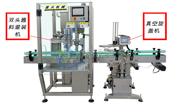 双头颗粒牛肉酱灌装生产线